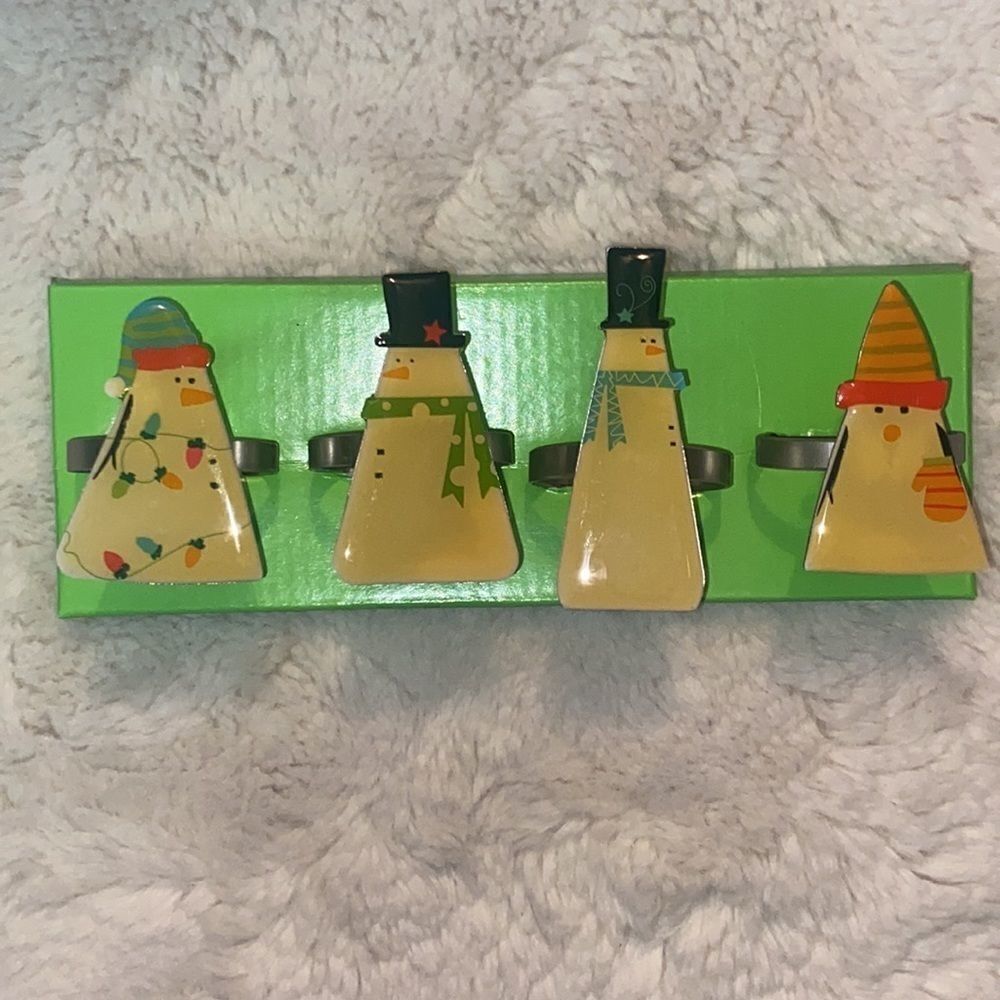 Tag Snowmen Napkin Rings 